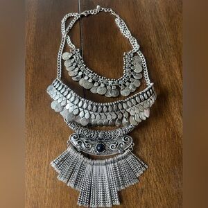 Silver Vintage Statement Necklace